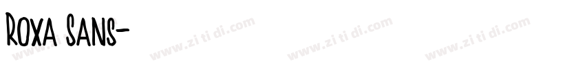 Roxa Sans字体转换